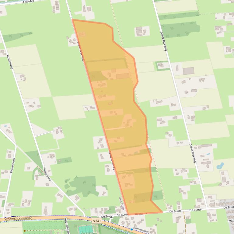 Kaart van postcodegebied 7681RJ.