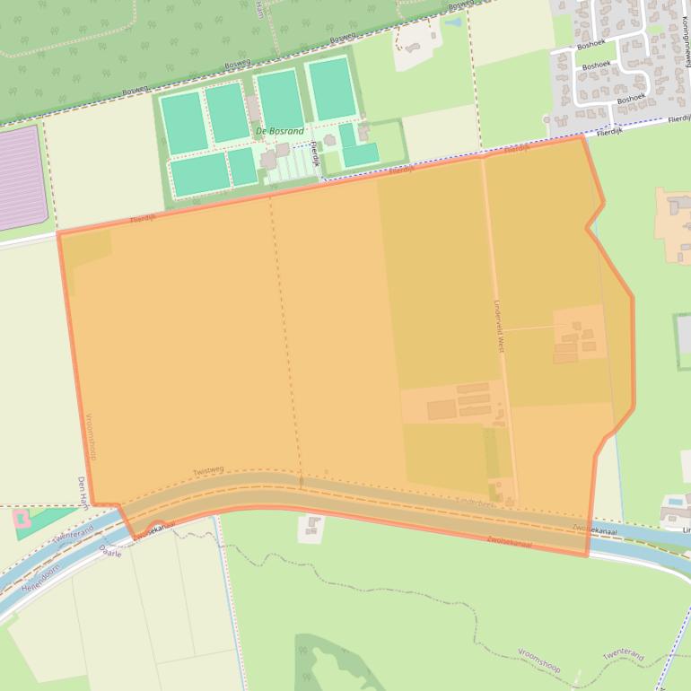 Kaart van postcodegebied 7681RS.