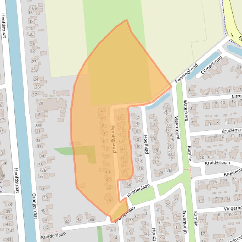 Kaart van postcodegebied 7681TJ.