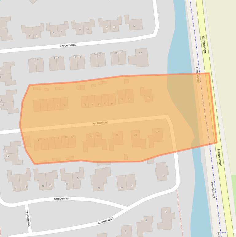 Kaart van postcodegebied 7681TM.