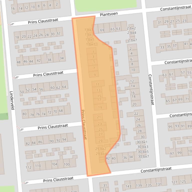 Kaart van postcodegebied 7681XC.