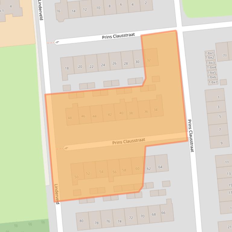 Kaart van postcodegebied 7681XG.