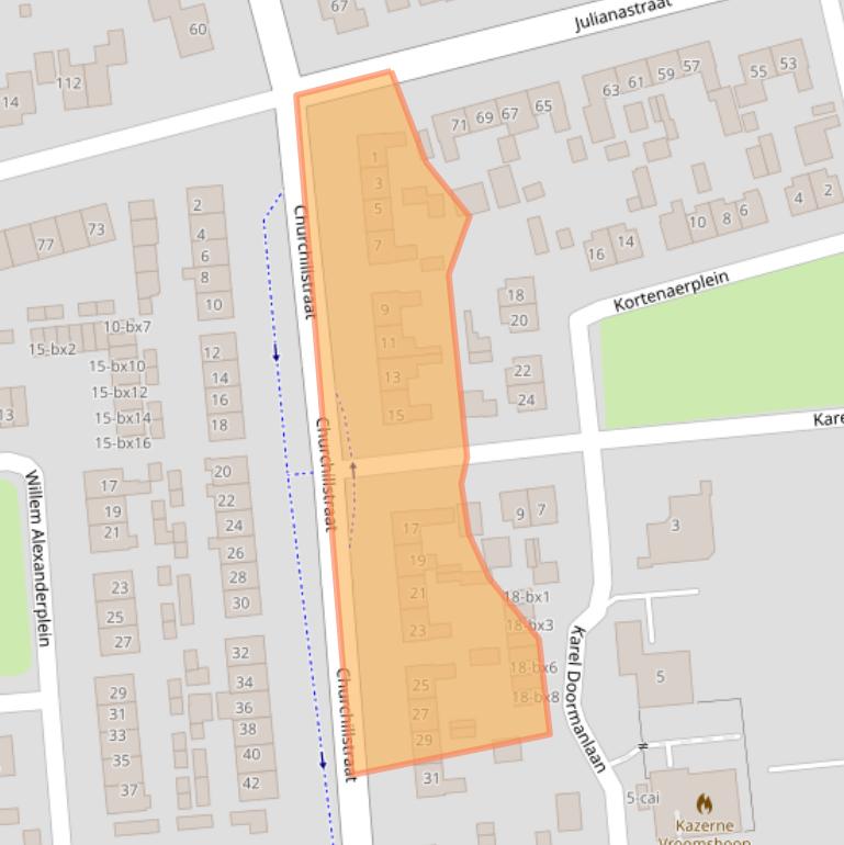 Kaart van postcodegebied 7681XR.