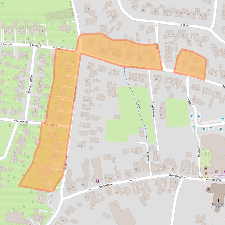 Kaart van postcodegebied 7683AJ.