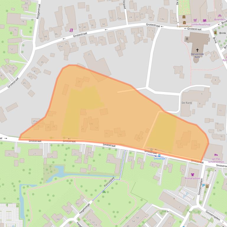 Kaart van postcodegebied 7683BE.