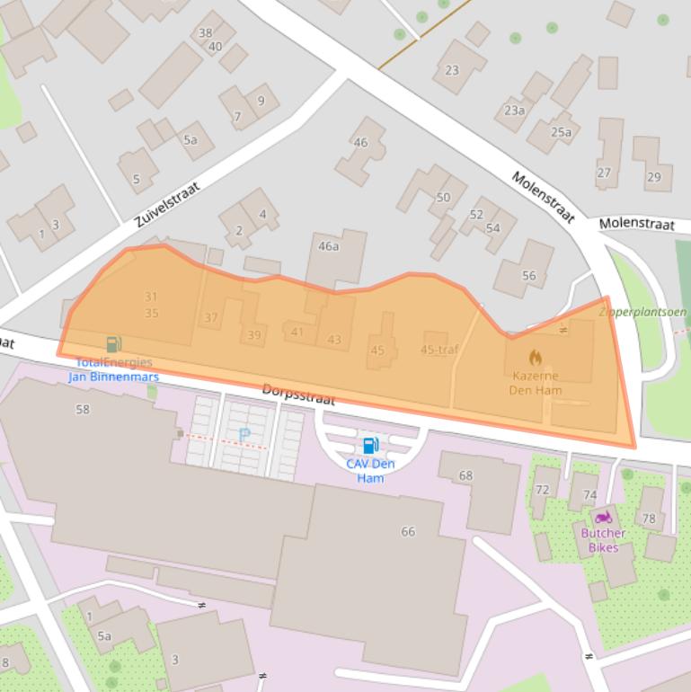 Kaart van postcodegebied 7683BH.