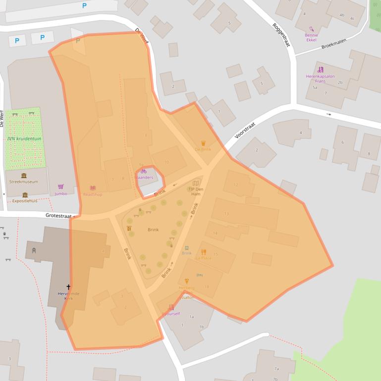 Kaart van postcodegebied 7683BP.