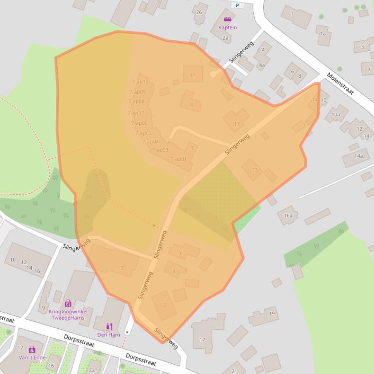 Kaart van postcodegebied 7683BR.