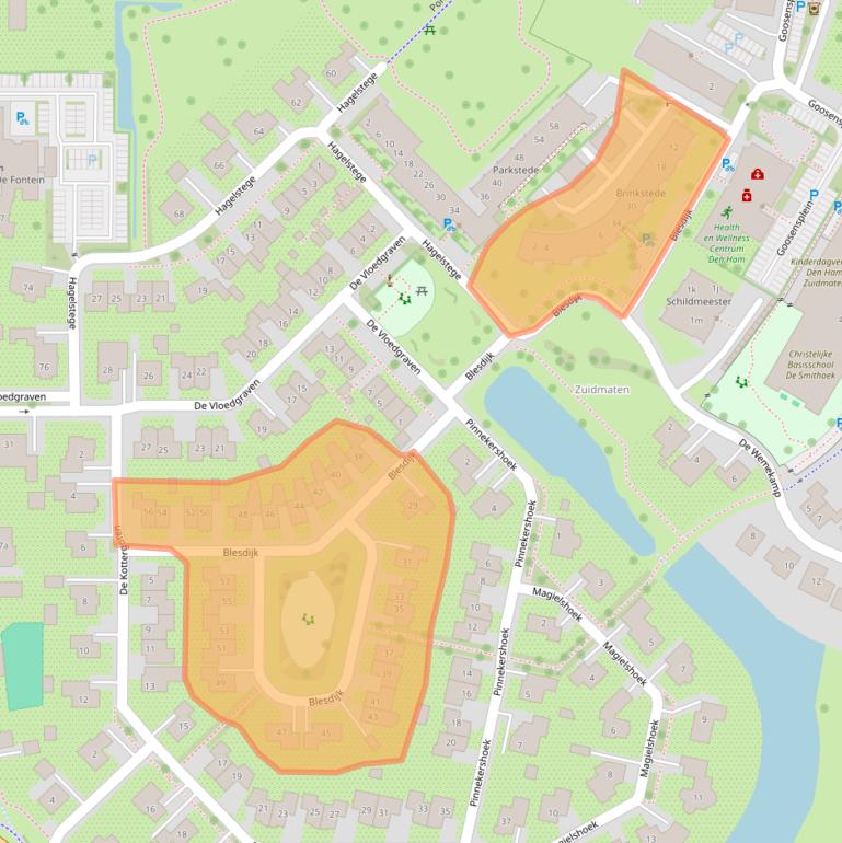 Kaart van postcodegebied 7683CE.