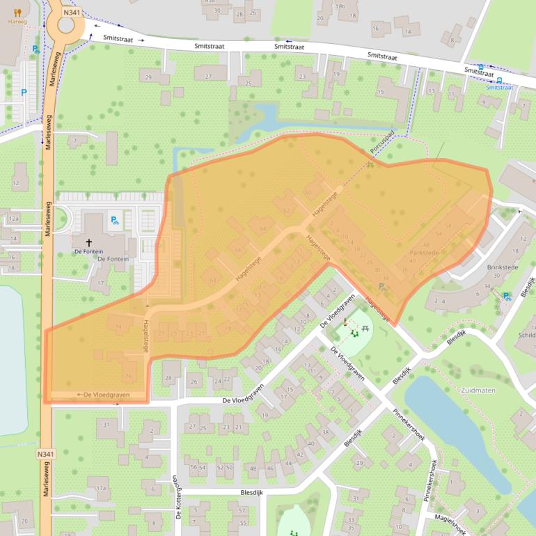 Kaart van postcodegebied 7683CH.