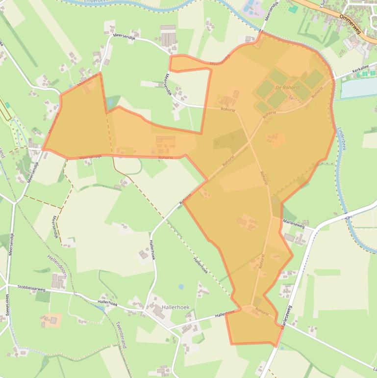 Kaart van postcodegebied 7683PE.