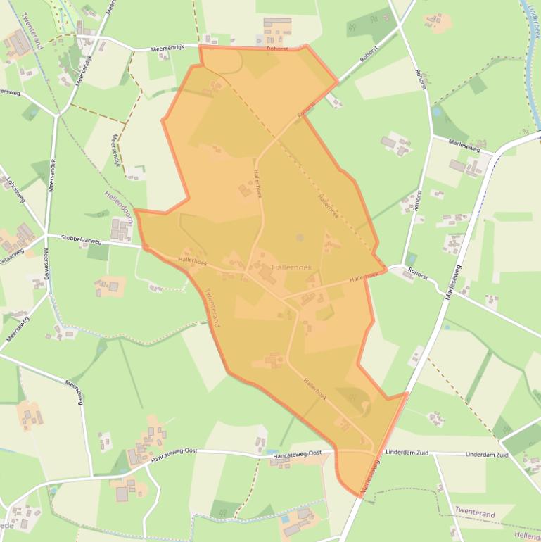Kaart van postcodegebied 7683PG.
