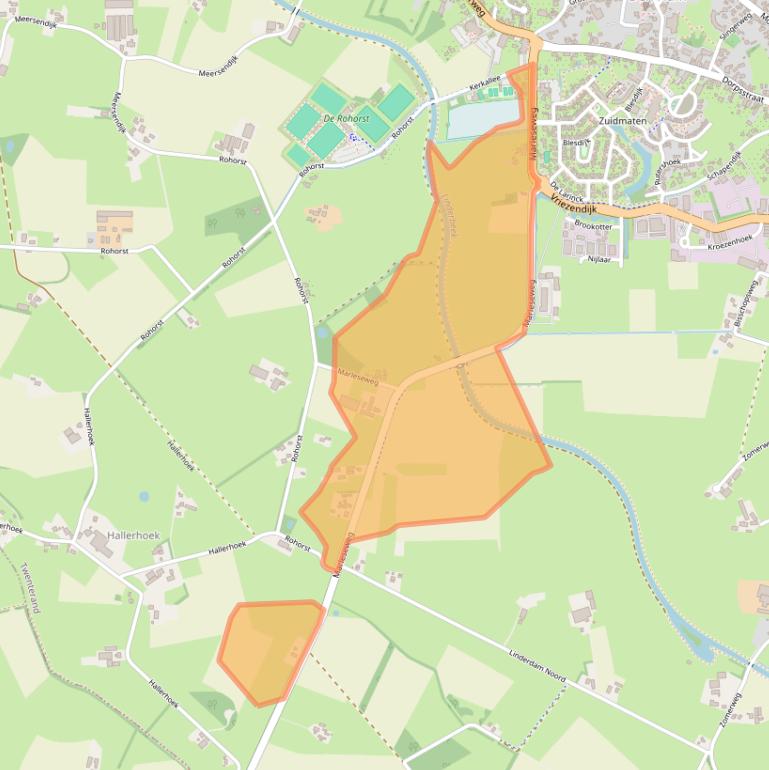 Kaart van postcodegebied 7683PJ.