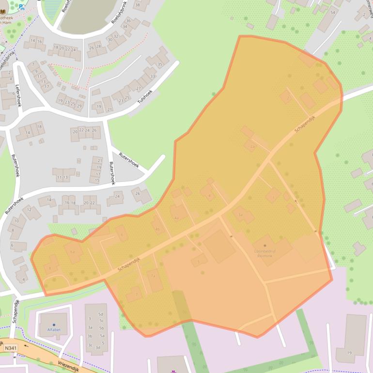 Kaart van postcodegebied 7683PK.