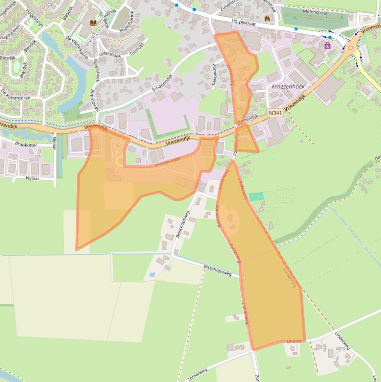 Kaart van postcodegebied 7683PM.