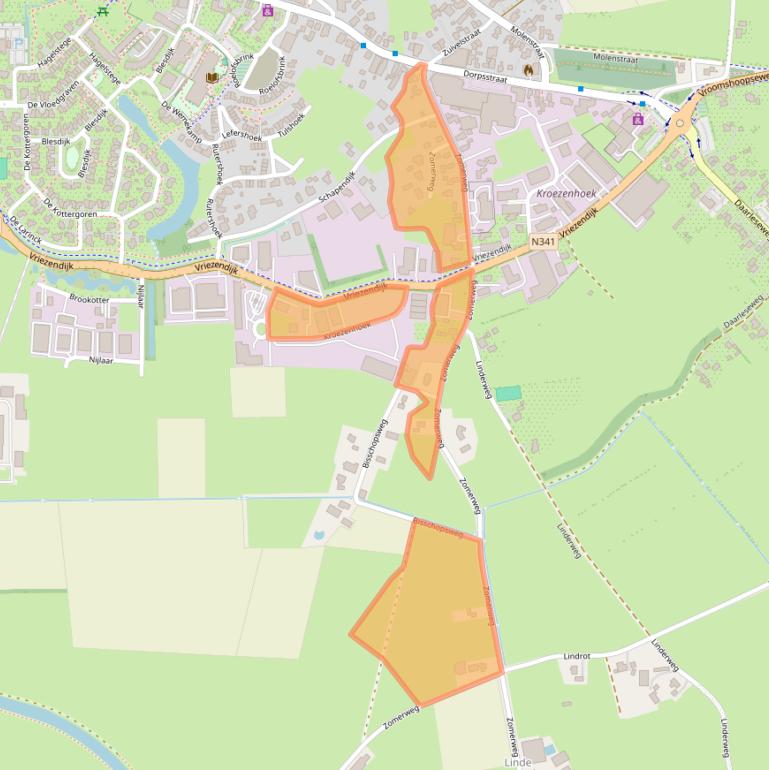 Kaart van postcodegebied 7683PP.