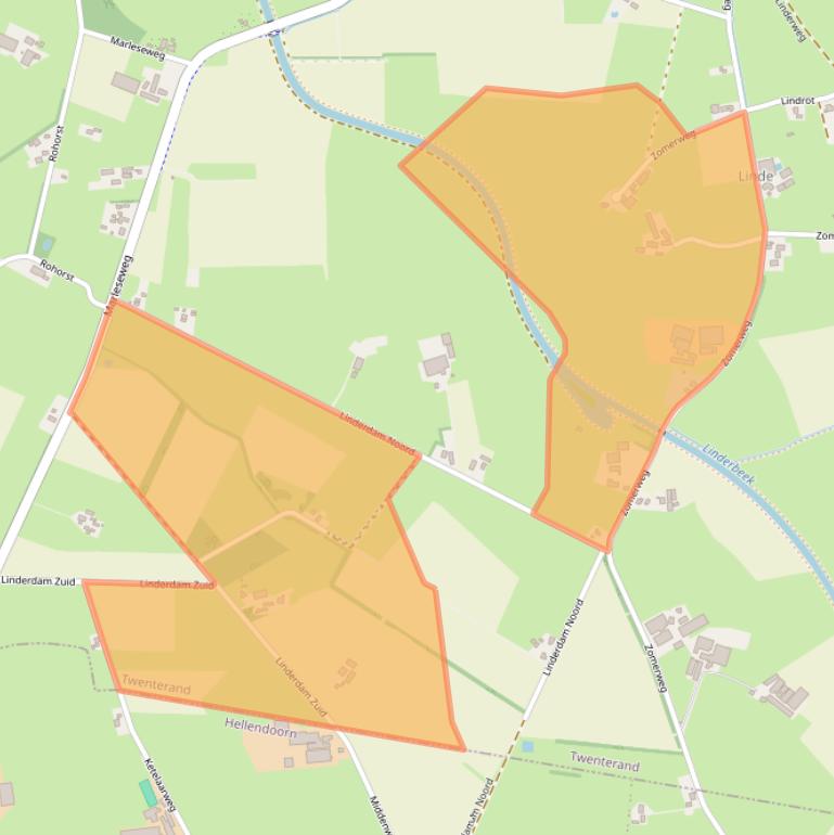 Kaart van postcodegebied 7683PR.