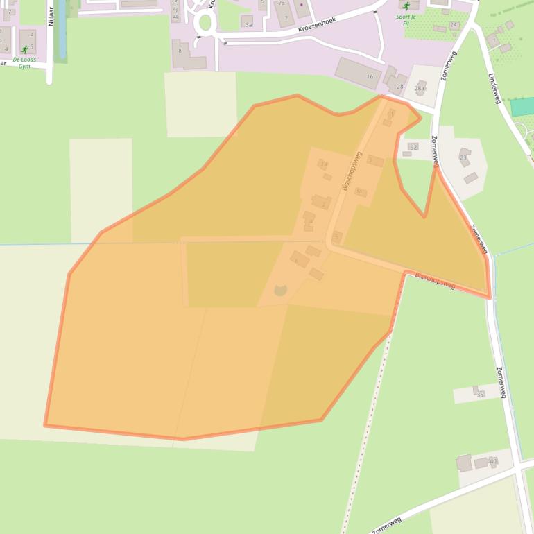 Kaart van postcodegebied 7683PS.