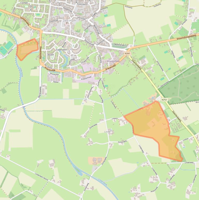 Kaart van postcodegebied 7683PX.