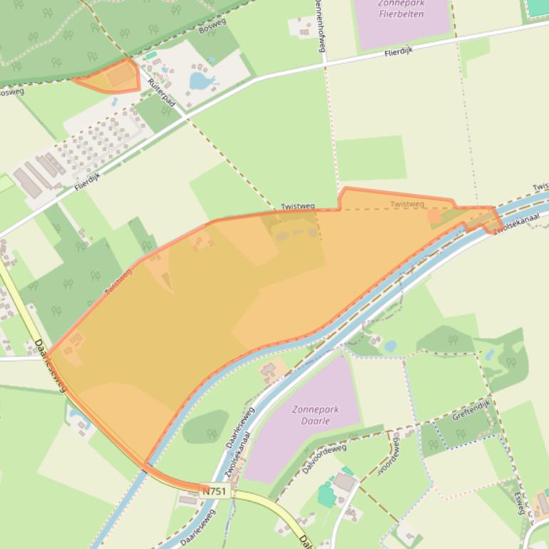 Kaart van postcodegebied 7683RB.