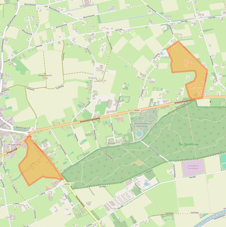 Kaart van postcodegebied 7683RE.