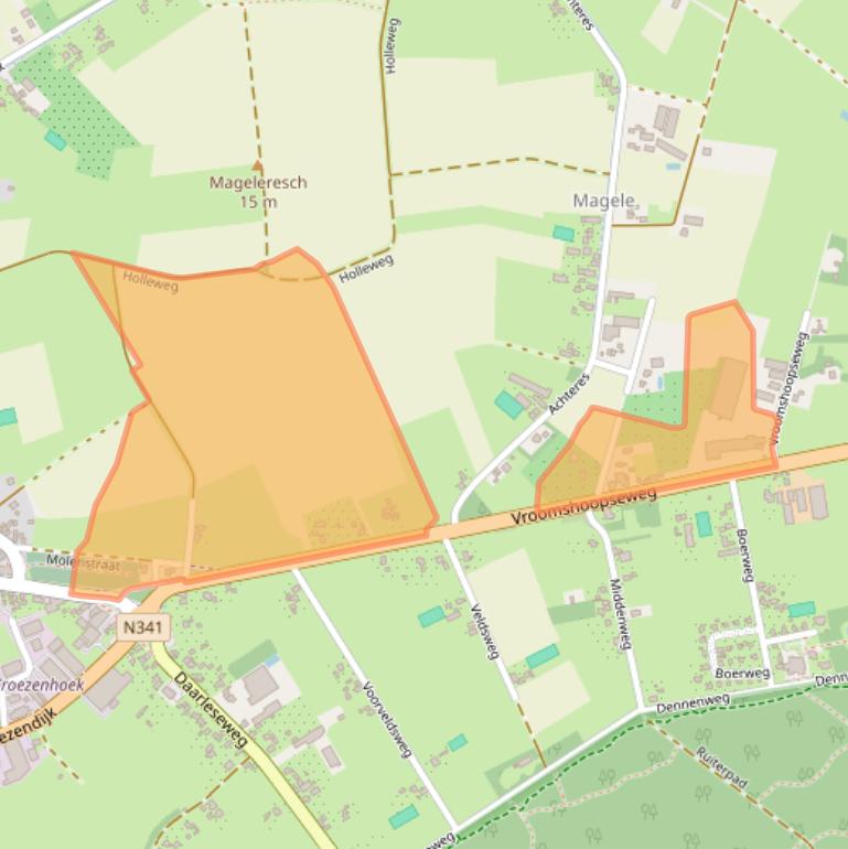 Kaart van postcodegebied 7683RH.