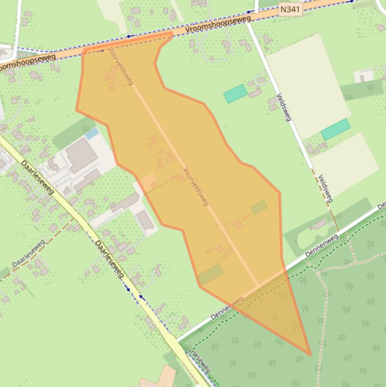 Kaart van postcodegebied 7683RZ.