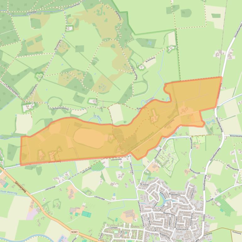 Kaart van postcodegebied 7683SG.