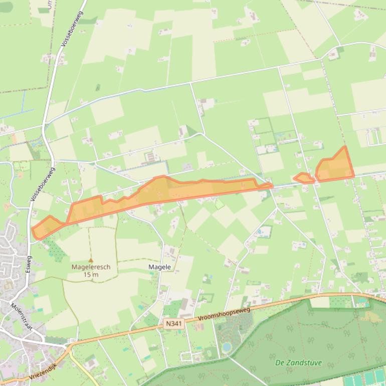 Kaart van postcodegebied 7683SN.