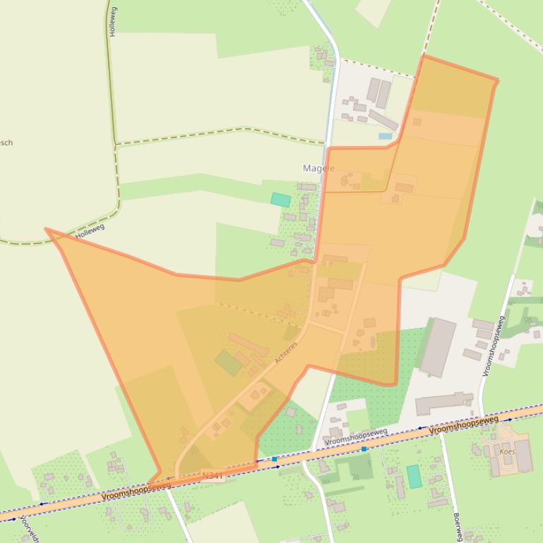 Kaart van postcodegebied 7683SW.