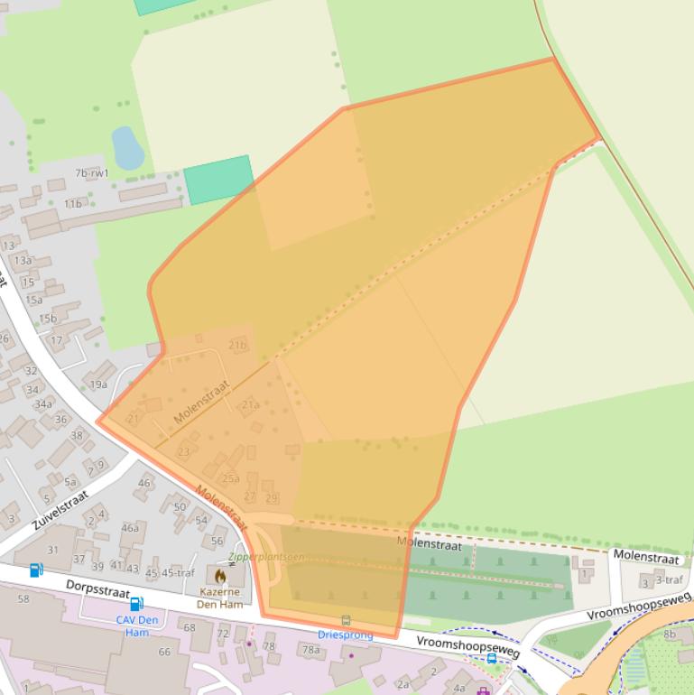 Kaart van postcodegebied 7683VD.