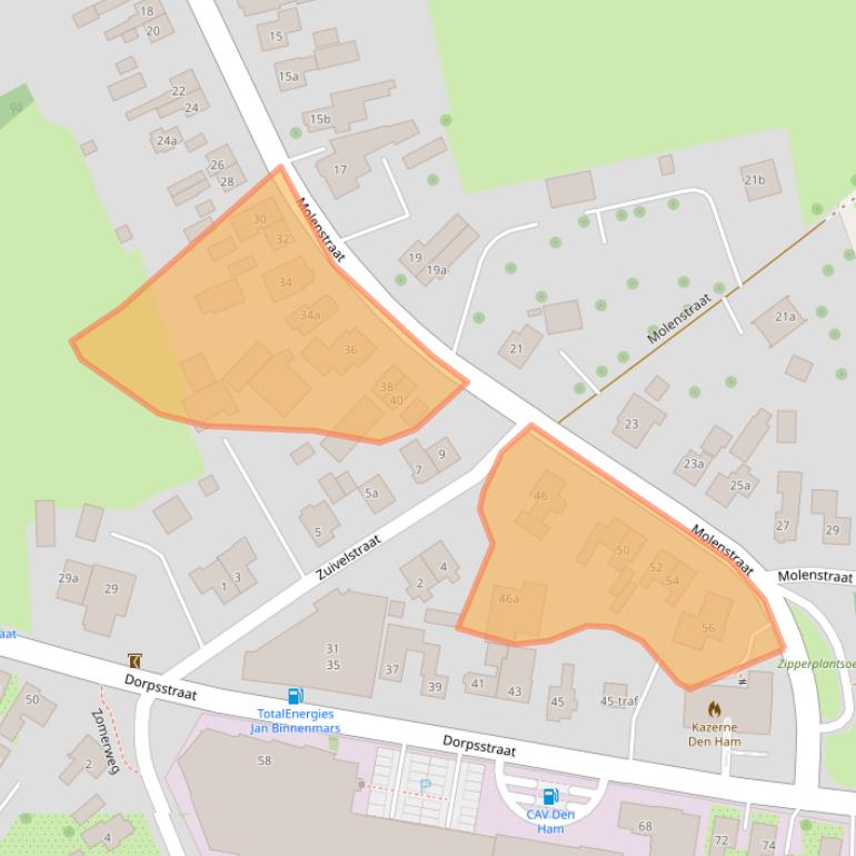 Kaart van postcodegebied 7683VG.