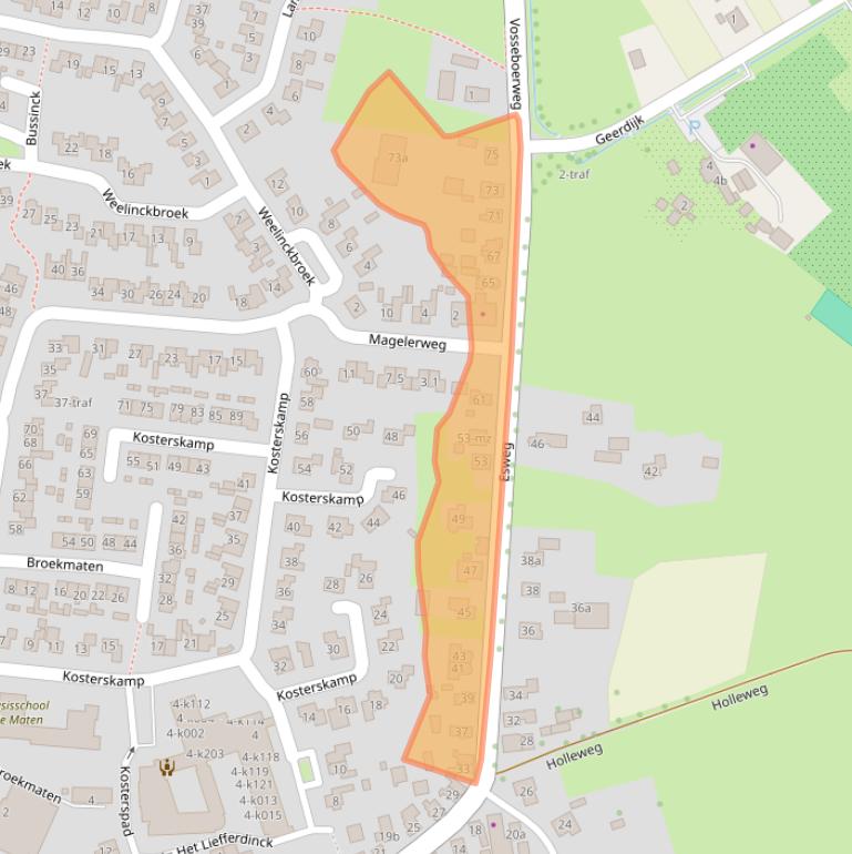 Kaart van postcodegebied 7683VJ.