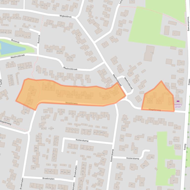 Kaart van postcodegebied 7683VN.