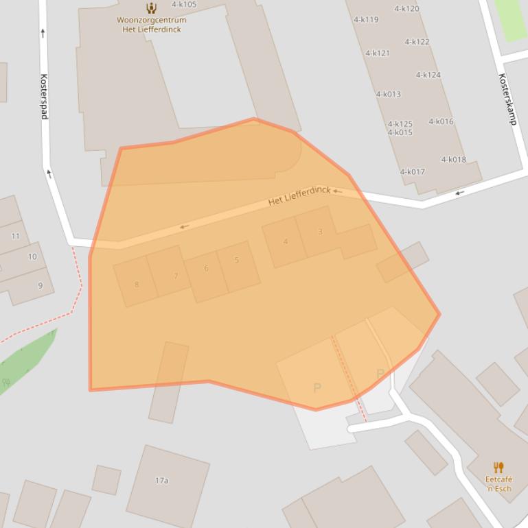 Kaart van postcodegebied 7683VT.