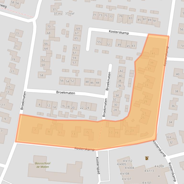 Kaart van postcodegebied 7683VW.