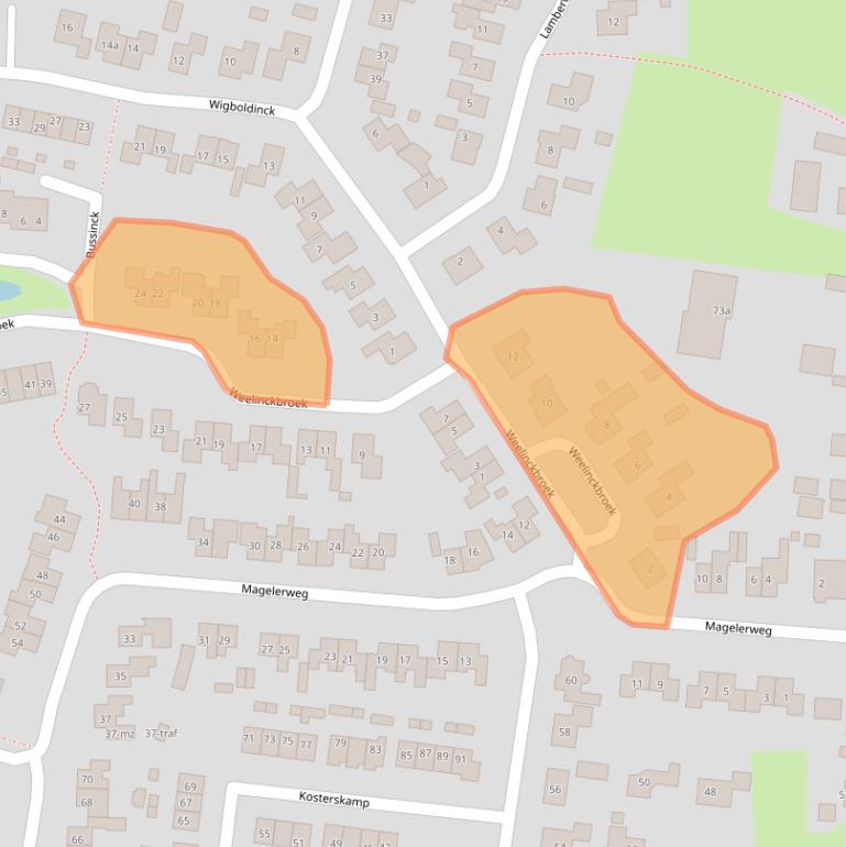 Kaart van postcodegebied 7683WJ.