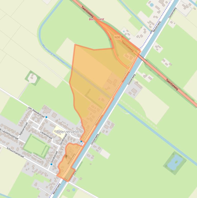 Kaart van postcodegebied 7685PL.