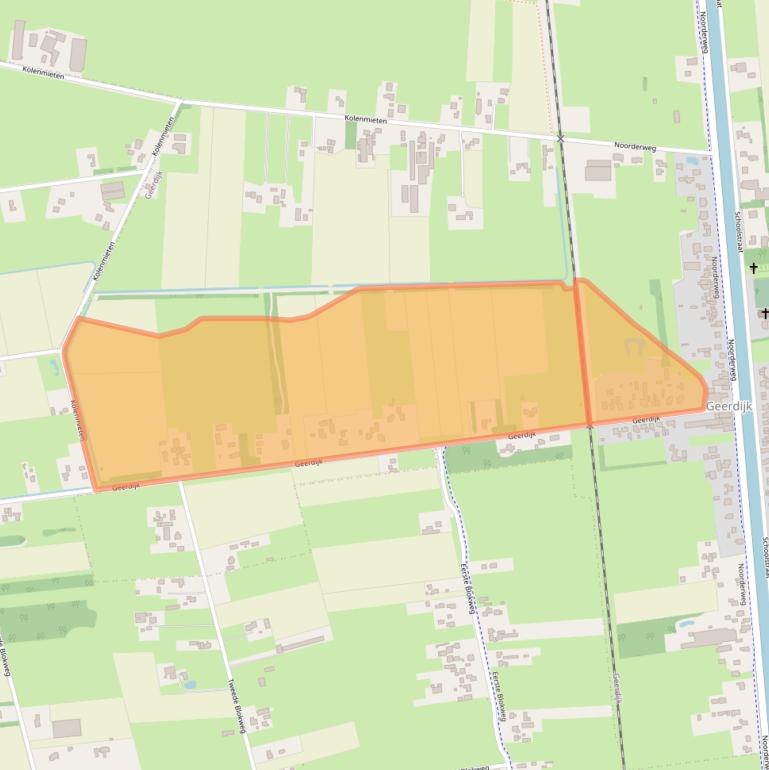 Kaart van postcodegebied 7686AA.