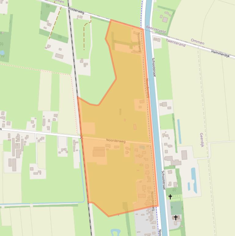 Kaart van postcodegebied 7686CJ.