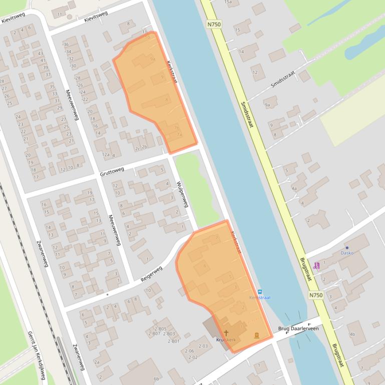 Kaart van postcodegebied 7687AA.