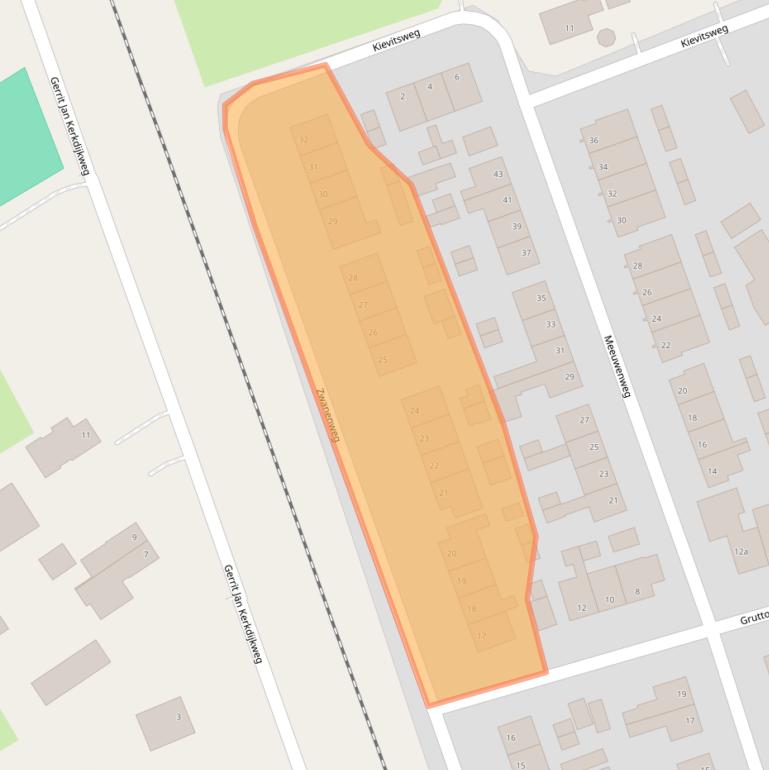 Kaart van postcodegebied 7687AG.