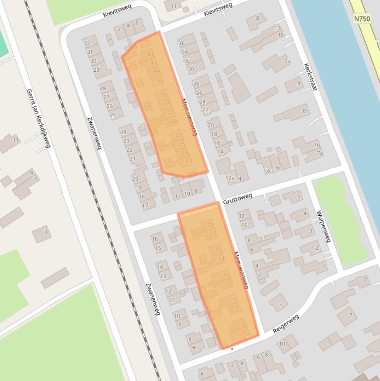 Kaart van postcodegebied 7687AK.