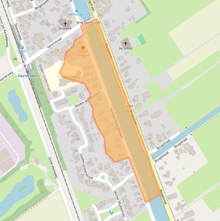 Kaart van postcodegebied 7687AR.