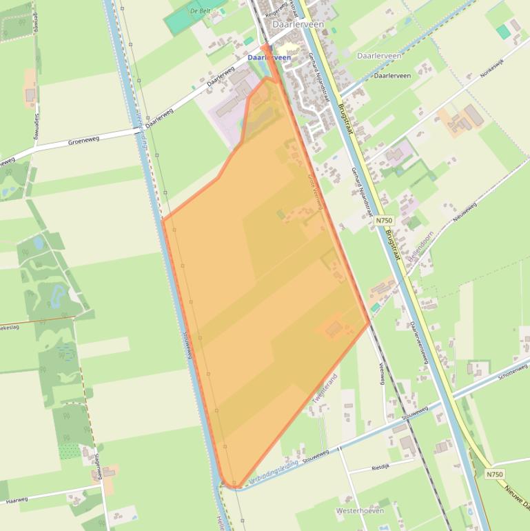 Kaart van postcodegebied 7687AV.