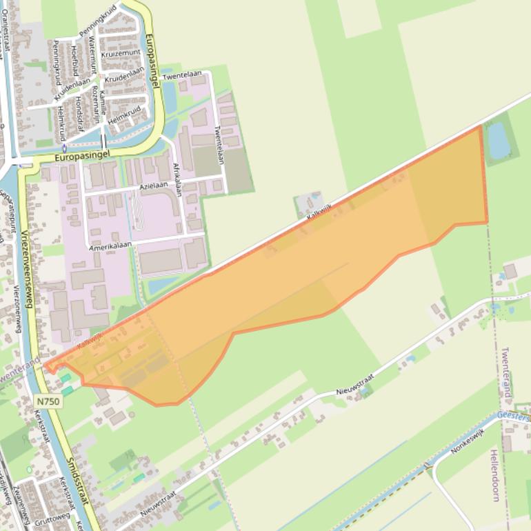 Kaart van postcodegebied 7687AX.