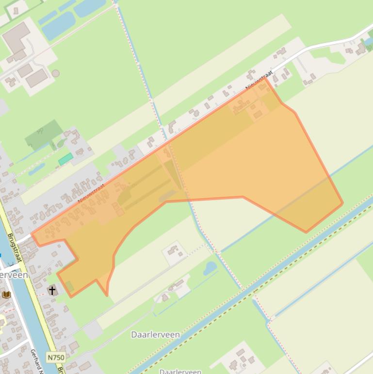 Kaart van postcodegebied 7687BB.