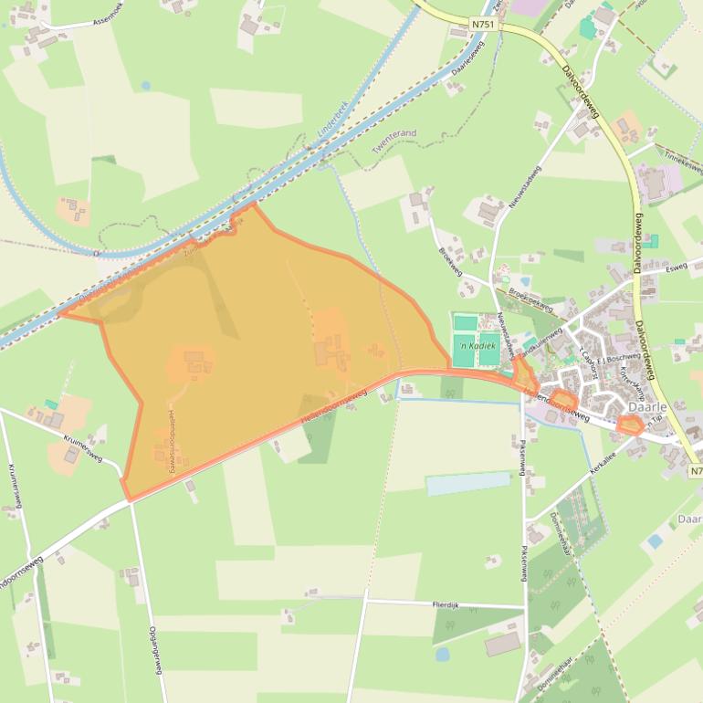 Kaart van postcodegebied 7688PD.