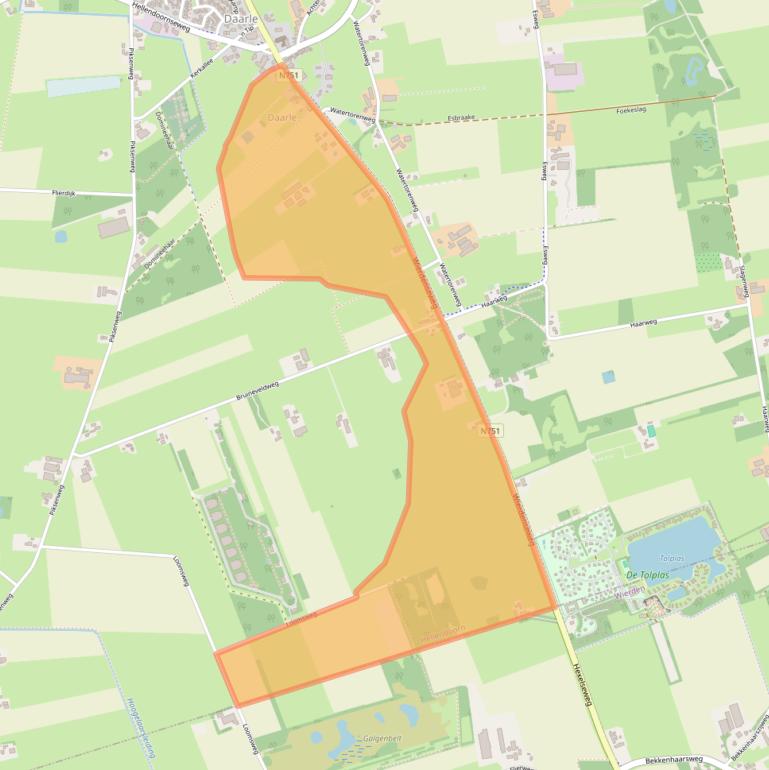 Kaart van postcodegebied 7688PL.