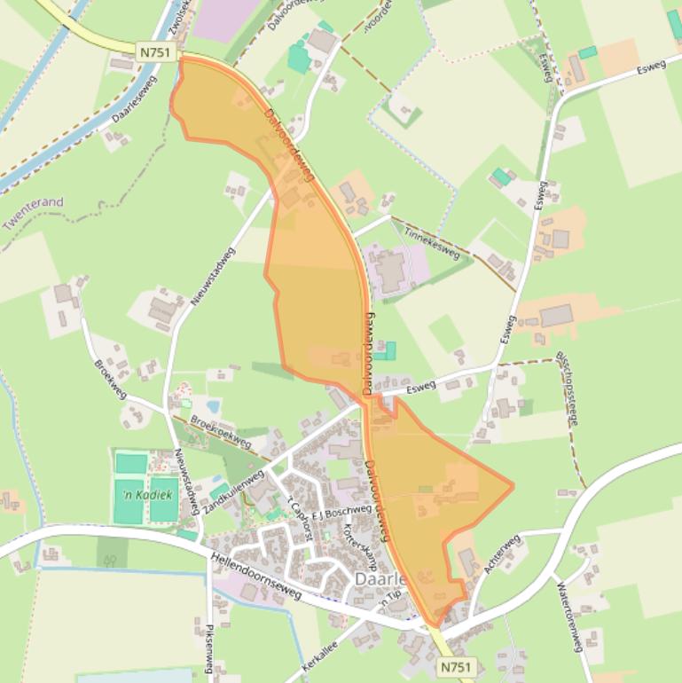 Kaart van postcodegebied 7688PT.